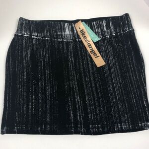 Like an Angel black and silver mini skirt